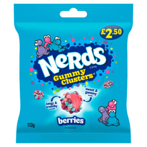 NERDS BERRIES FRUIT-FLAVOUR CANDY GUMMY CLUSTERS PMP £2.50 113G