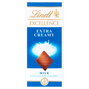 LINDT EXCELLENCE MILK EXTRA CREAMY CHOCOLATE BAR 100G