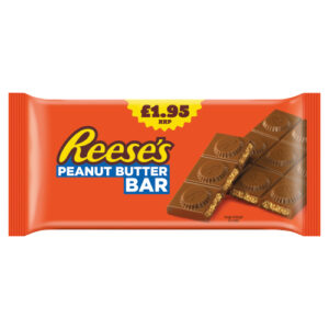 REESE'S PEANUT BUTTER & MILK CHOCOLATE FLAVOUR BAR PMP £1.95 90G