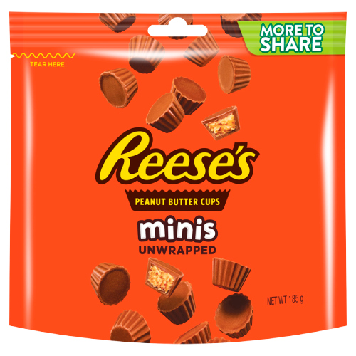 REESE'S MINIS PEANUT BUTTER CUPS MORE TO SHARE 185G