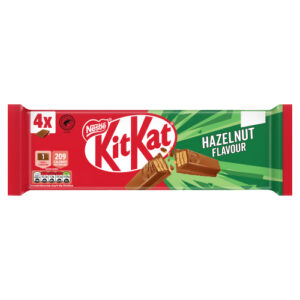KITKAT 4 FINGER HAZELNUT CHOCOLATE BAR 4PK 166G