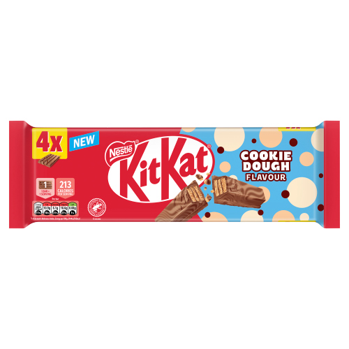 KITKAT 4F COOKIE DOUGH CHOCOLATE BAR 4PK 166G