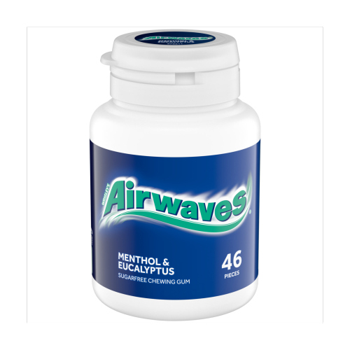 AIRWAVES MENTHOL & EUCALYPTUS SUGAR FREE BOTTLE 46PC 64G