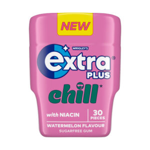EXTRA PLUS CHILL SUGARFREE BOTTLE 30PC 67G