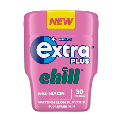 EXTRA PLUS CHILL SUGARFREE BOTTLE 30PC 67G