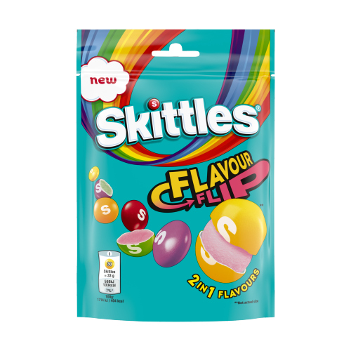 SKITTLES FRUIT FLAVOURED FLIP SWEETS BAG 136G
