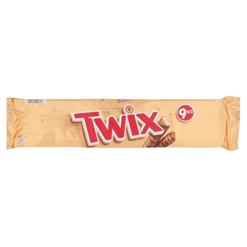 TWIX CHOCOLATE BISCUIT SNACK TWIN BARS 9PK 360G