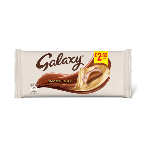 GALAXY SMOOTH MILK CHOCOLATE BAR LARGE BLOCK PMP £2.65 180G
