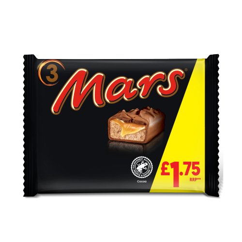 MARS CHOCOLATE BARS MULTIPACK PMP £1.75 3PK 118.2G