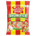 SWIZZELS DRUMSTICK ORIGINAL RASPBERRY & MILK FLAVOUR LOLLIES 120G