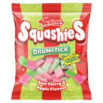 SWIZZELS DRUMSTICK SQUASHIES SOUR CHERRY & APPLE FLAVOUR 120G