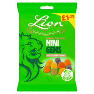 LION MINI GEMS PMP £1.25 130G