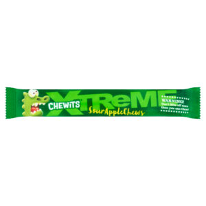 CHEWITS EXTREME SOUR APPLE STICK PACK 34G