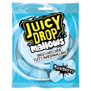 BAZOOKA JUICY DROP MALLOWS RASPBERRY BAG 100G