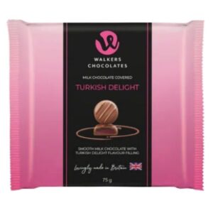 WALKERS MILK CHOCOLATE TURKISH DELIGHTS FLOW WRAP 75G