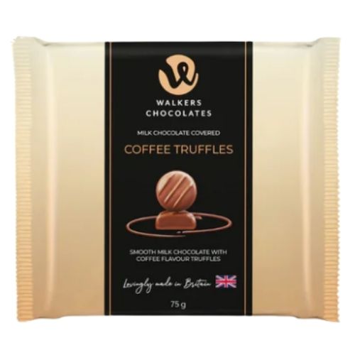 WALKERS MILK CHOCOLATE COFFEE TRUFFLES FLOW WRAP 75G
