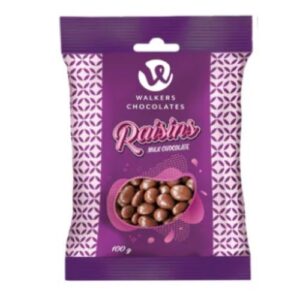 WALKERS MILK CHOCOLATE RAISINS 100G