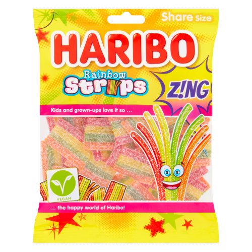 HARIBO RAINBOW STRIPS Z!NG BAG 130G