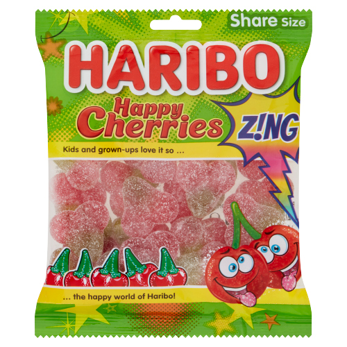 HARIBO HAPPY CHERRIES Z!NG BAG 160G