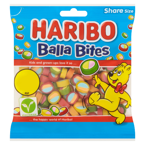 HARIBO BALLA BITES BAG PMP £1.25 140G