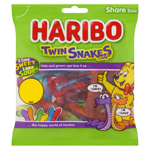 HARIBO TWIN SNAKES BAG PMP £1.25 140G