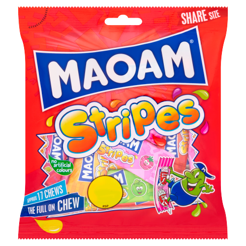 MAOAM STRIPES BAG PMP £1.25 140G