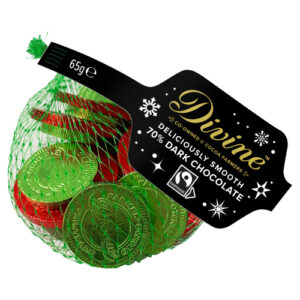 DIVINE DARK 70% CHOCOLATE COINS 65G