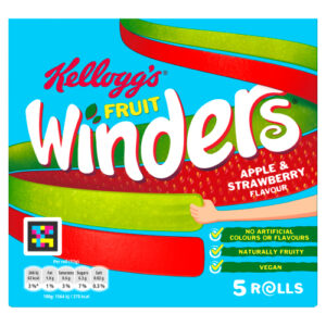 KELLOGG'S FRUIT WINDERS STRAWBERRY & APPLE 5PK 17G
