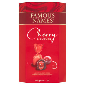 FAMOUS NAMES CHERRY LIQUEUR CHOCOLATES 175G