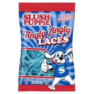 SLUSH PUPPIE LACES BLUE RASPBERRY 120G