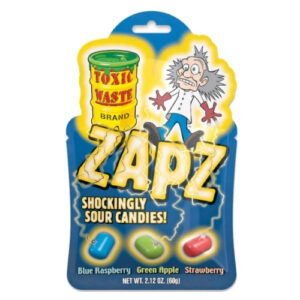 TOXIC WASTE ZAPZ ASSORTED CHEWS 60G