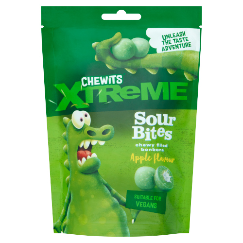 CHEWITS XTREME SOUR APPLE BITES 115G