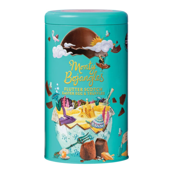 MONTY BOJANGLES MILK EASTER EGG & FLUTTER SCOTCH TRUFFLES GIFT TIN 175G