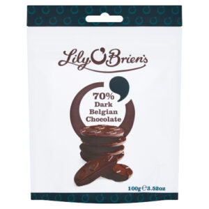 LILY O'BRIEN'S 70% DARK BELGIAN CHOCOLATE 100G