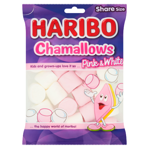 HARIBO CHAMALLOWS PINK & WHITE BAG 140G