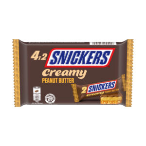 SNICKERS CREAMY PEANUT BUTTER & MILK CHOCOLATE SNACK BARS 4PK 146G