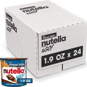 Nutella & Go Kids Snacks for Kids, Hazelnut Spread, 24 Pack, 1.8 oz