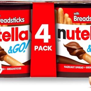 Nutella & Go Kids Snacks for Kids, Hazelnut Spread, 4 Pack, 1.8 oz