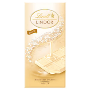 LINDT LINDOR WHITE BAR 100G