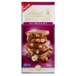 LINDT LES GRANDES MILK CHOCOLATE 34% FRUIT & NUT BAR 150G