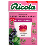 RICOLA BLACKCURRANT SUGAR FREE 10X 45G