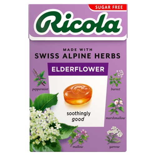 RICOLA ELDERFLOWER SUGAR FREE BOX 45G