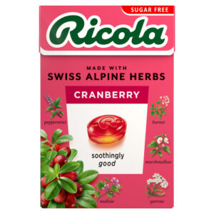 RICOLA CRANBERRY SUGAR FREE BOX 10S 45G