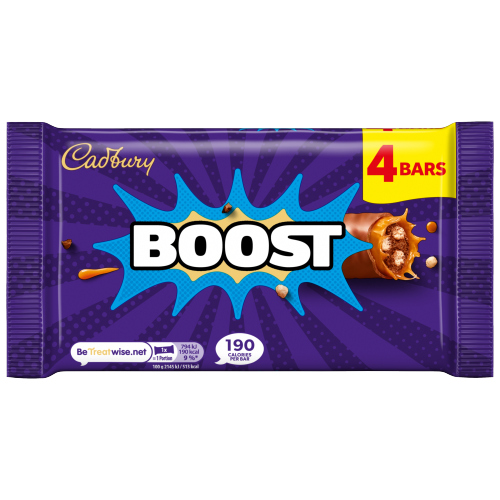 CADBURY BOOST CHOCOLATE BAR 4PK 148G
