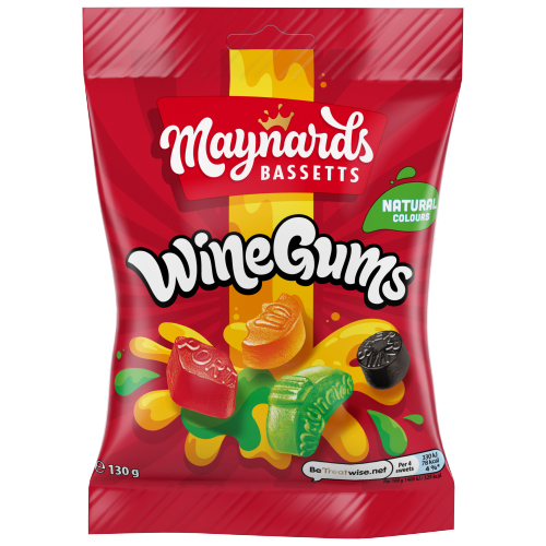 MAYNARDS BASSETTS WINE GUMS BAG 130G