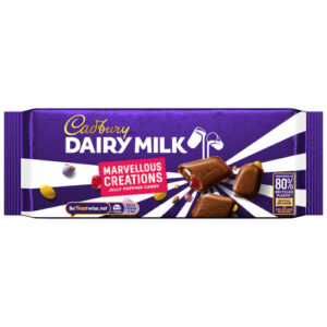 CADBURY DAIRY MILK MARVELLOUS CREATIONS JELLY POPPING CANDY BLOCK 160G
