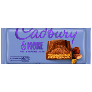 CADBURY DAIRY MILK & MORE PRALINE CRISP BLOCK 180G