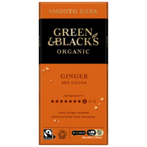 GREEN & BLACK'S ORGANIC GINGER DARK CHOCOLATE BLOCK 90G