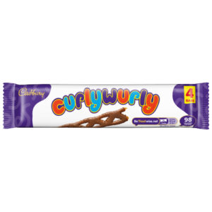 CADBURY CURLY WURLY CHOCOLATE BAR 4PK 86G