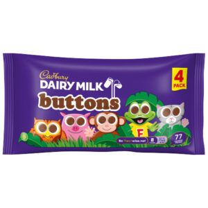 CADBURY DAIRY MILK BUTTONS 5 TREATSIZE CHOCOLATE BAG 4PK 56G